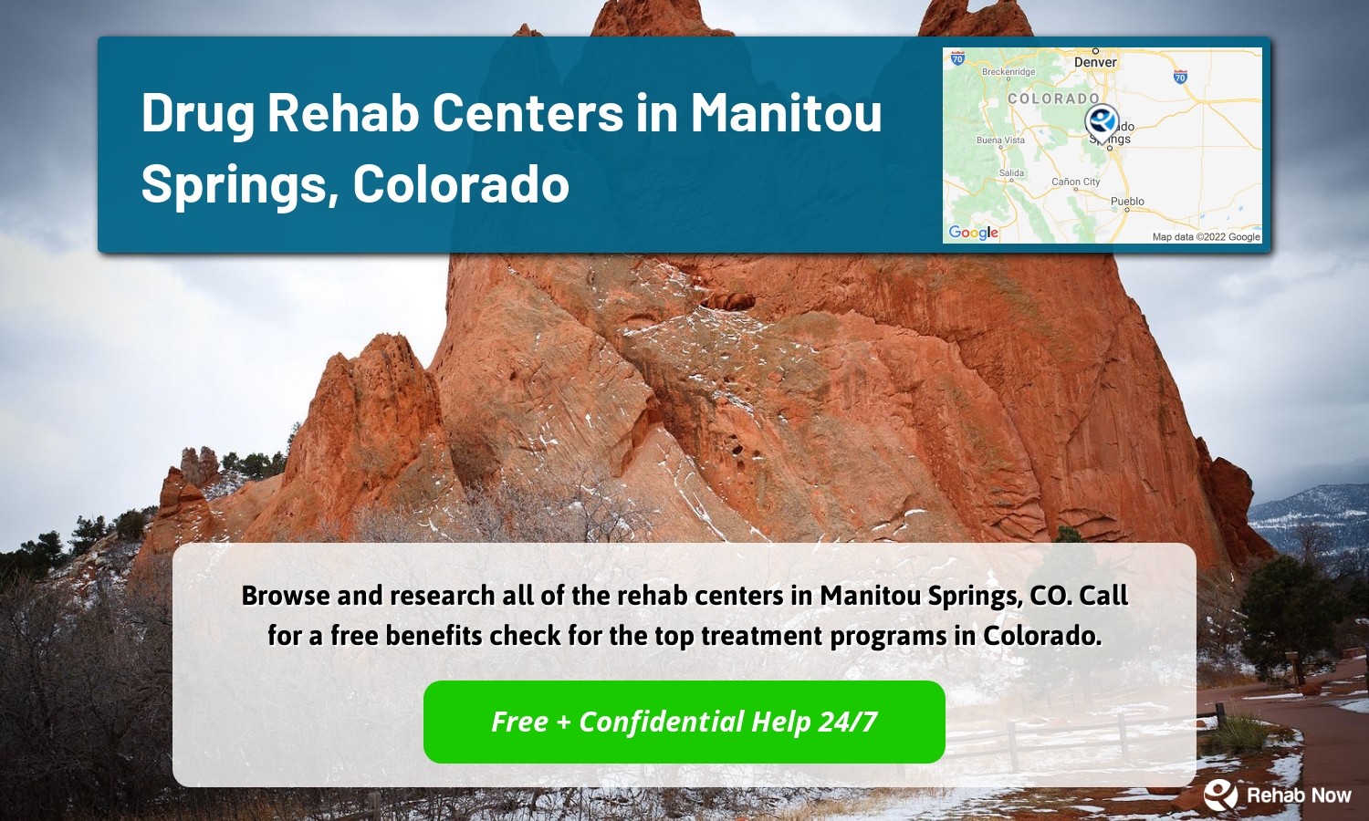 Browse and research all of the rehab centers in Manitou Springs, CO. Call for a free benefits check for the top treatment programs in Colorado.