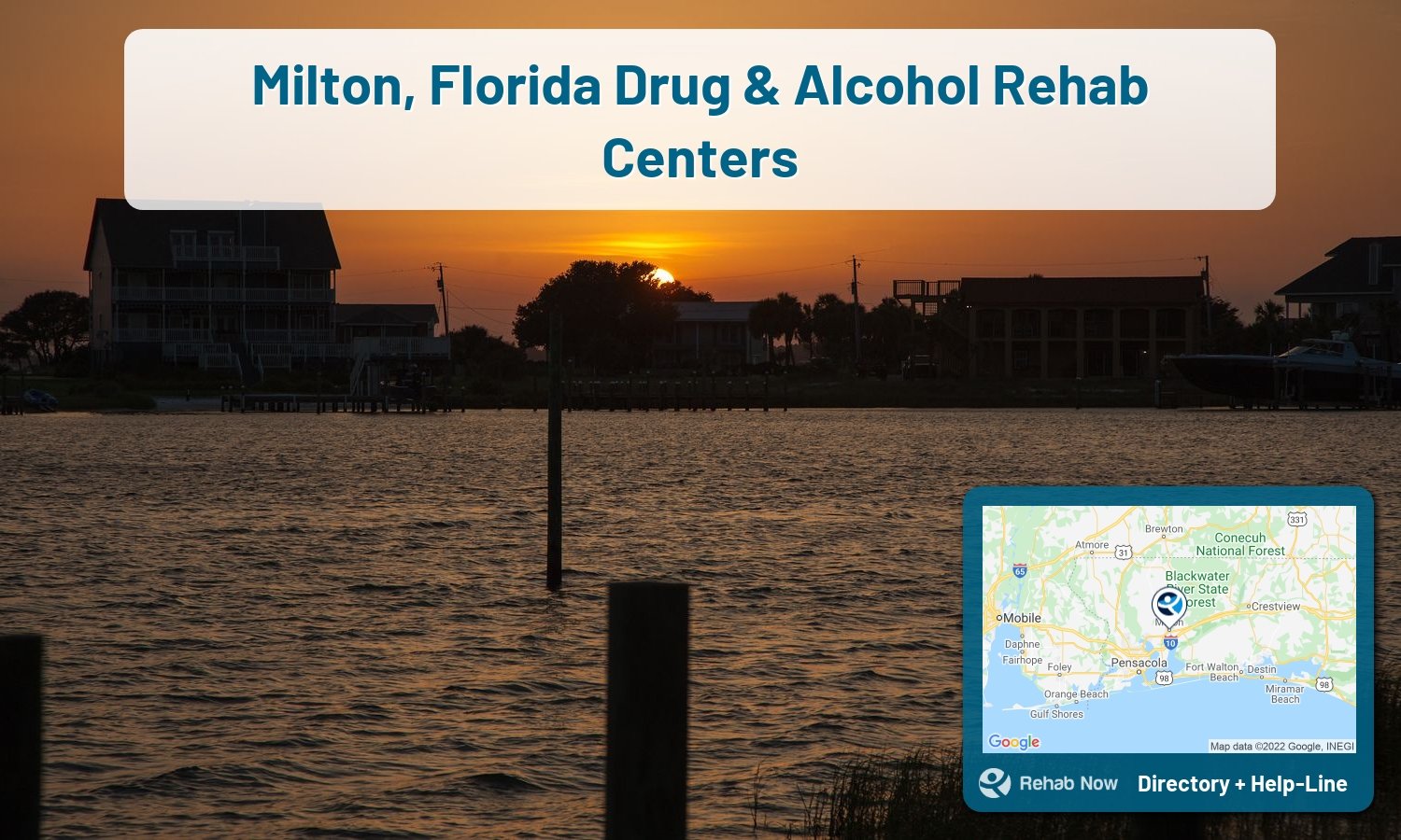 List of alcohol and drug treatment centers near you in Milton, Florida. Research certifications, programs, methods, pricing, and more.