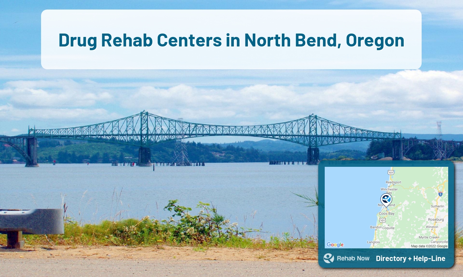 Need treatment nearby in North Bend, Oregon? Choose a drug/alcohol rehab center from our list, or call our hotline now for free help.