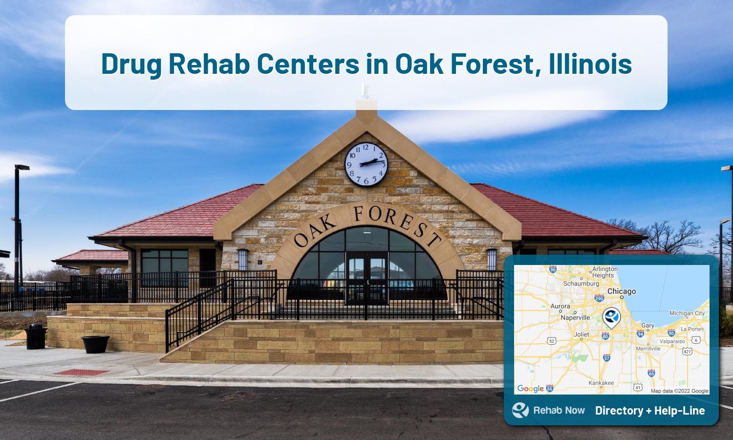Drug rehab and alcohol treatment services near you in Oak Forest, Illinois. Need help choosing a center? Call us, free.