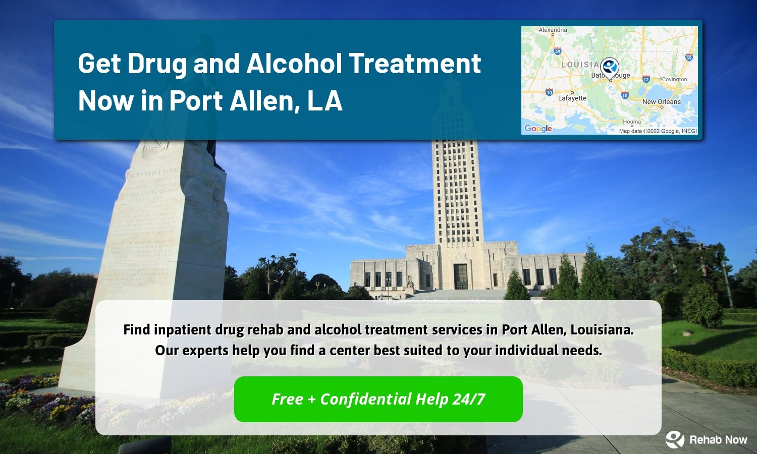 Find inpatient drug rehab and alcohol treatment services in Port Allen, Louisiana. Our experts help you find a center best suited to your individual needs.