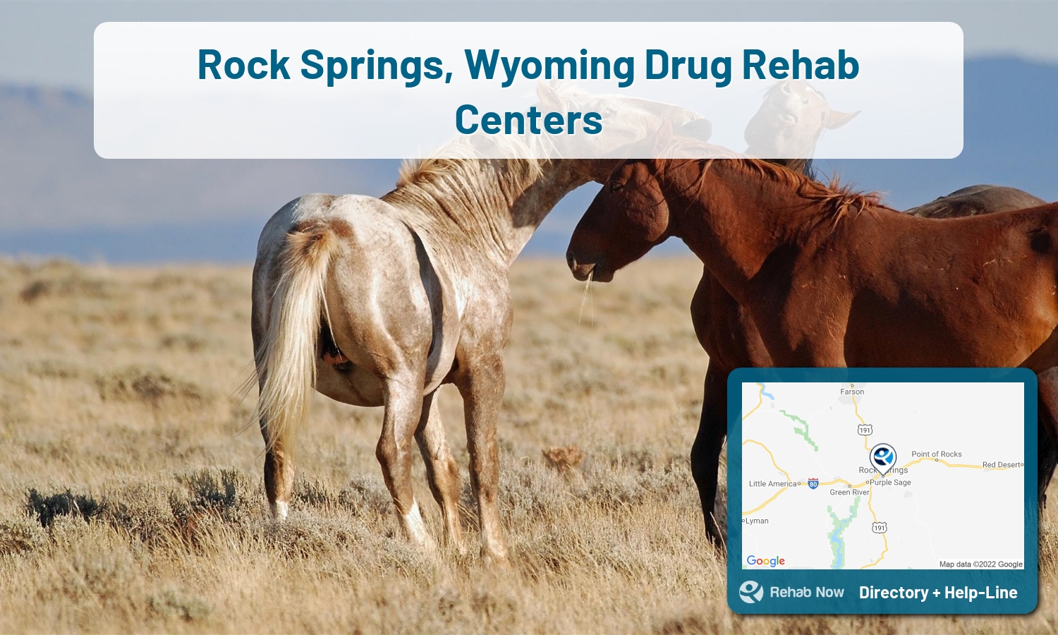 Rock Springs, WY Treatment Centers. Find drug rehab in Rock Springs, Wyoming, or detox and treatment programs. Get the right help now!