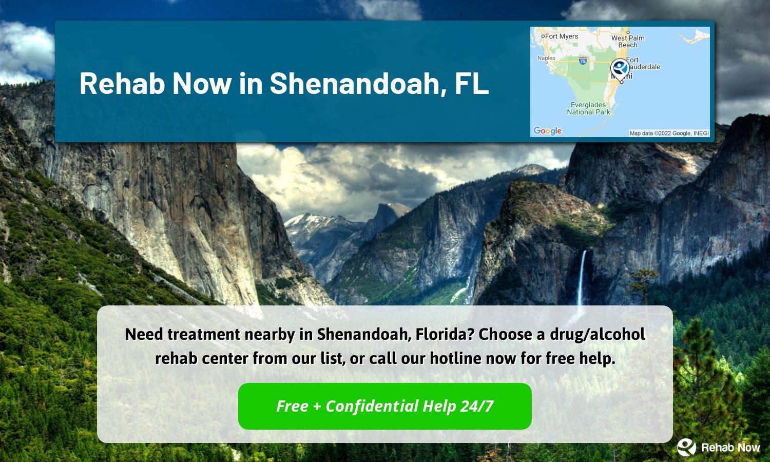 Need treatment nearby in Shenandoah, Florida? Choose a drug/alcohol rehab center from our list, or call our hotline now for free help.