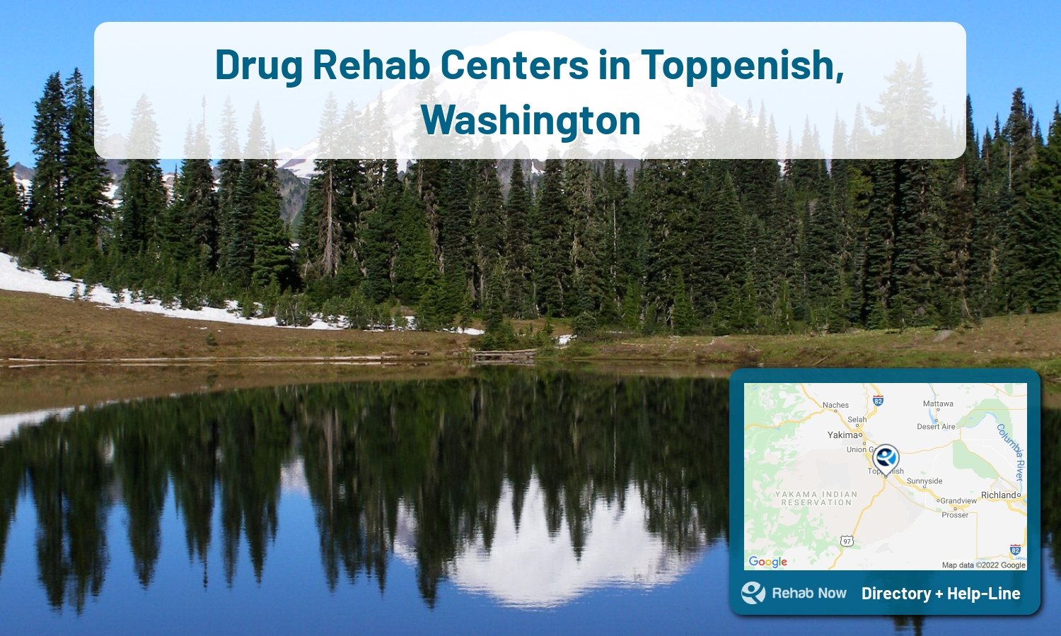 Let our expert counselors help find the best addiction treatment in Toppenish, Washington now with a free call to our hotline.