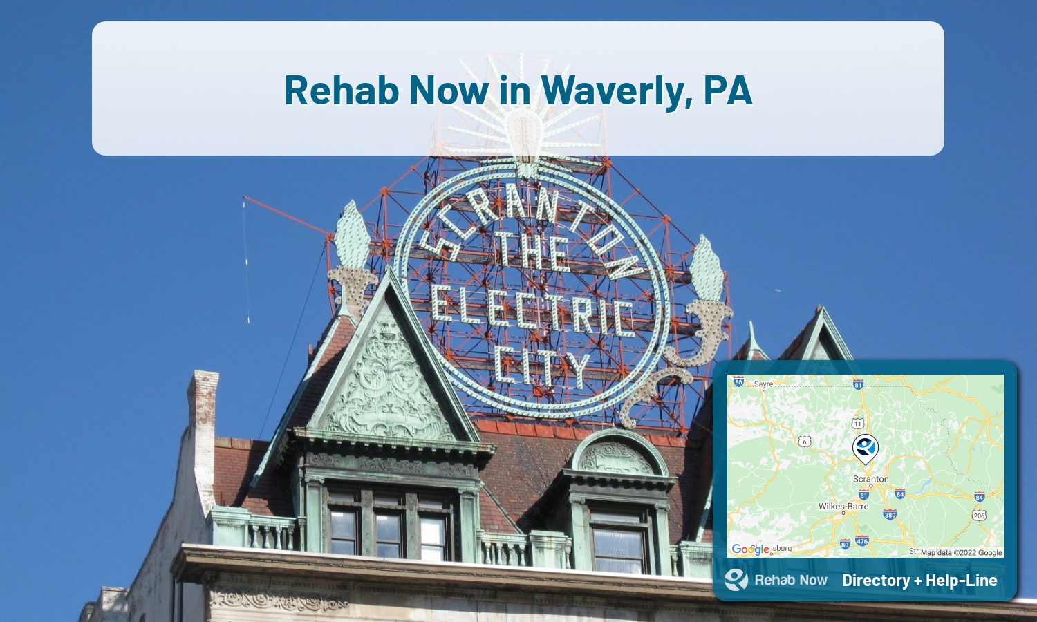 Drug rehab and alcohol treatment services near you in Waverly, Pennsylvania. Need help choosing a center? Call us, free.