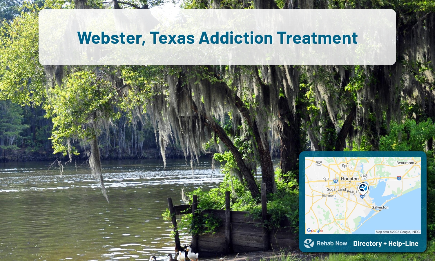 Drug rehab and alcohol treatment services near you in Webster, Texas. Need help choosing a center? Call us, free.