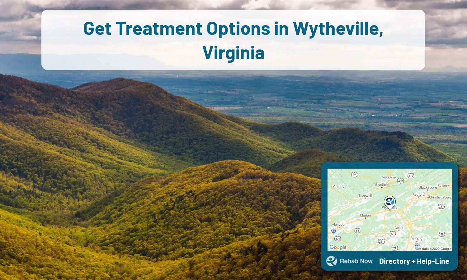 Drug rehab and alcohol treatment services nearby Wytheville, VA. Need help choosing a treatment program? Call our free hotline!