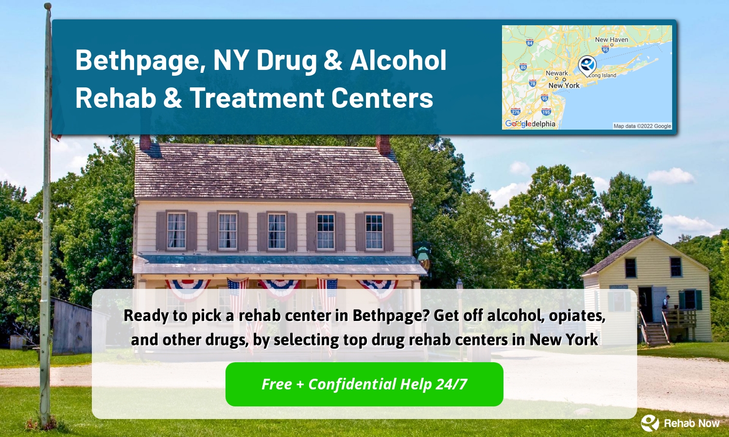 Ready to pick a rehab center in Bethpage? Get off alcohol, opiates, and other drugs, by selecting top drug rehab centers in New York