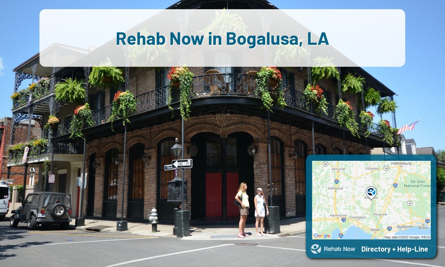 Drug rehab and alcohol treatment services near you in Bogalusa, Louisiana. Need help choosing a center? Call us, free.