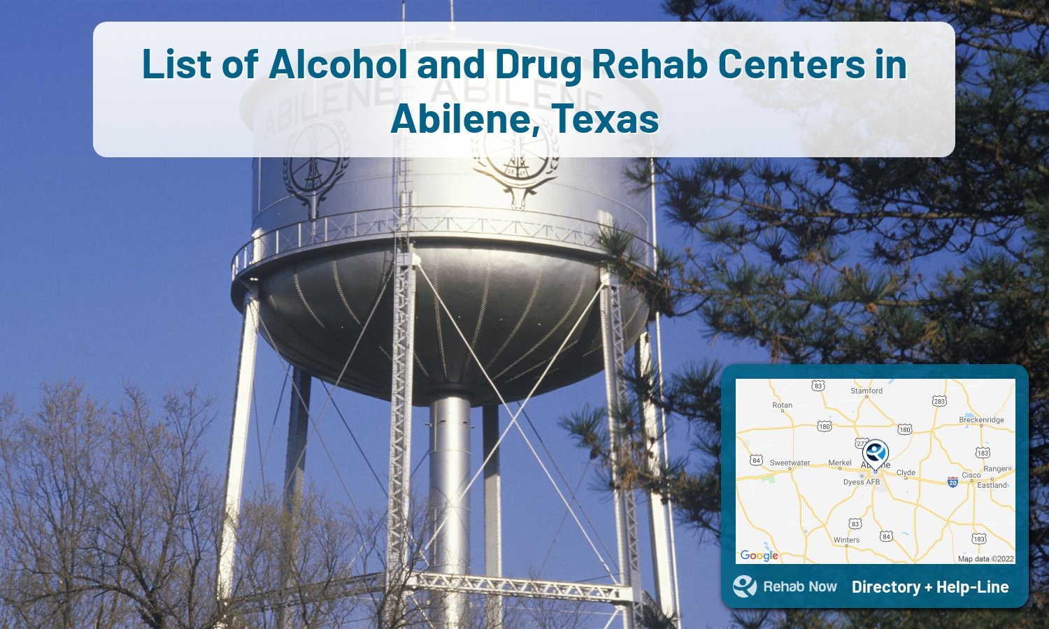 Our experts can help you find treatment now in Abilene, Texas. We list drug rehab and alcohol centers in Texas.