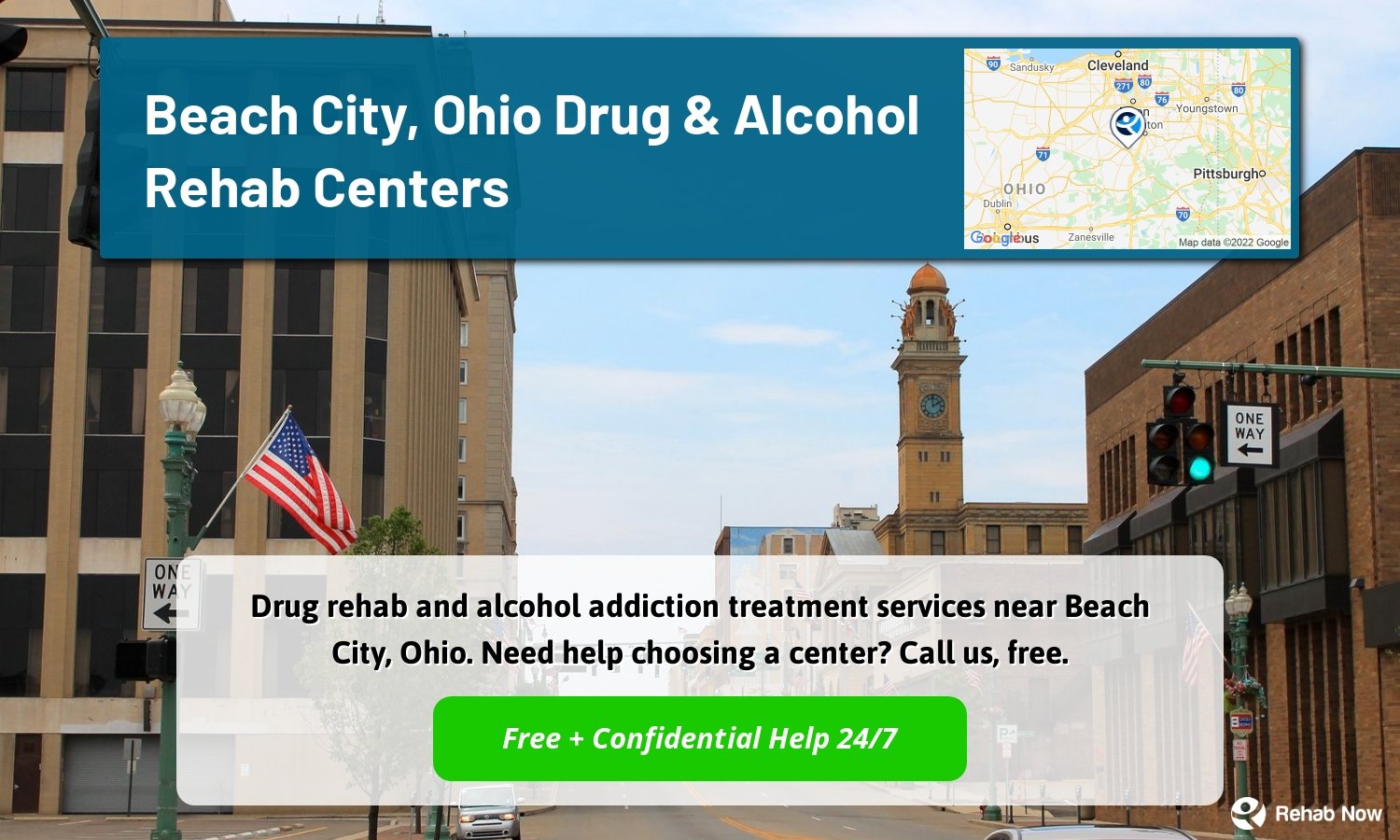 Drug rehab and alcohol addiction treatment services near Beach City, Ohio. Need help choosing a center? Call us, free.