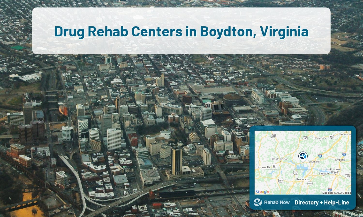 Drug rehab and alcohol treatment services nearby Boydton, VA. Need help choosing a treatment program? Call our free hotline!
