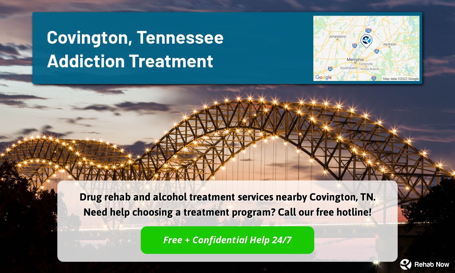 Drug rehab and alcohol treatment services nearby Covington, TN. Need help choosing a treatment program? Call our free hotline!