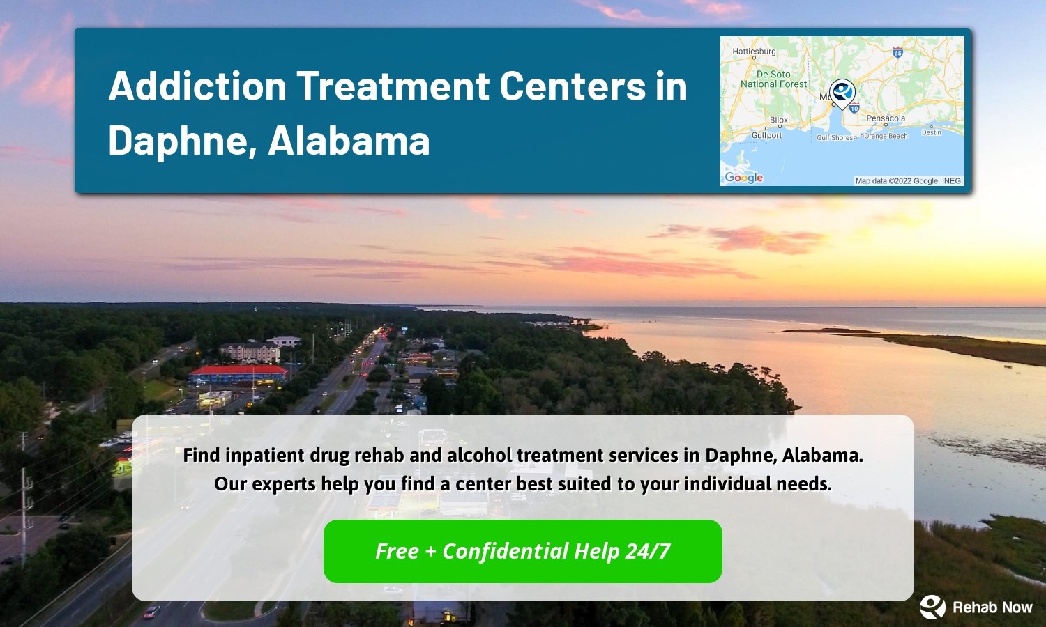 Find inpatient drug rehab and alcohol treatment services in Daphne, Alabama. Our experts help you find a center best suited to your individual needs.