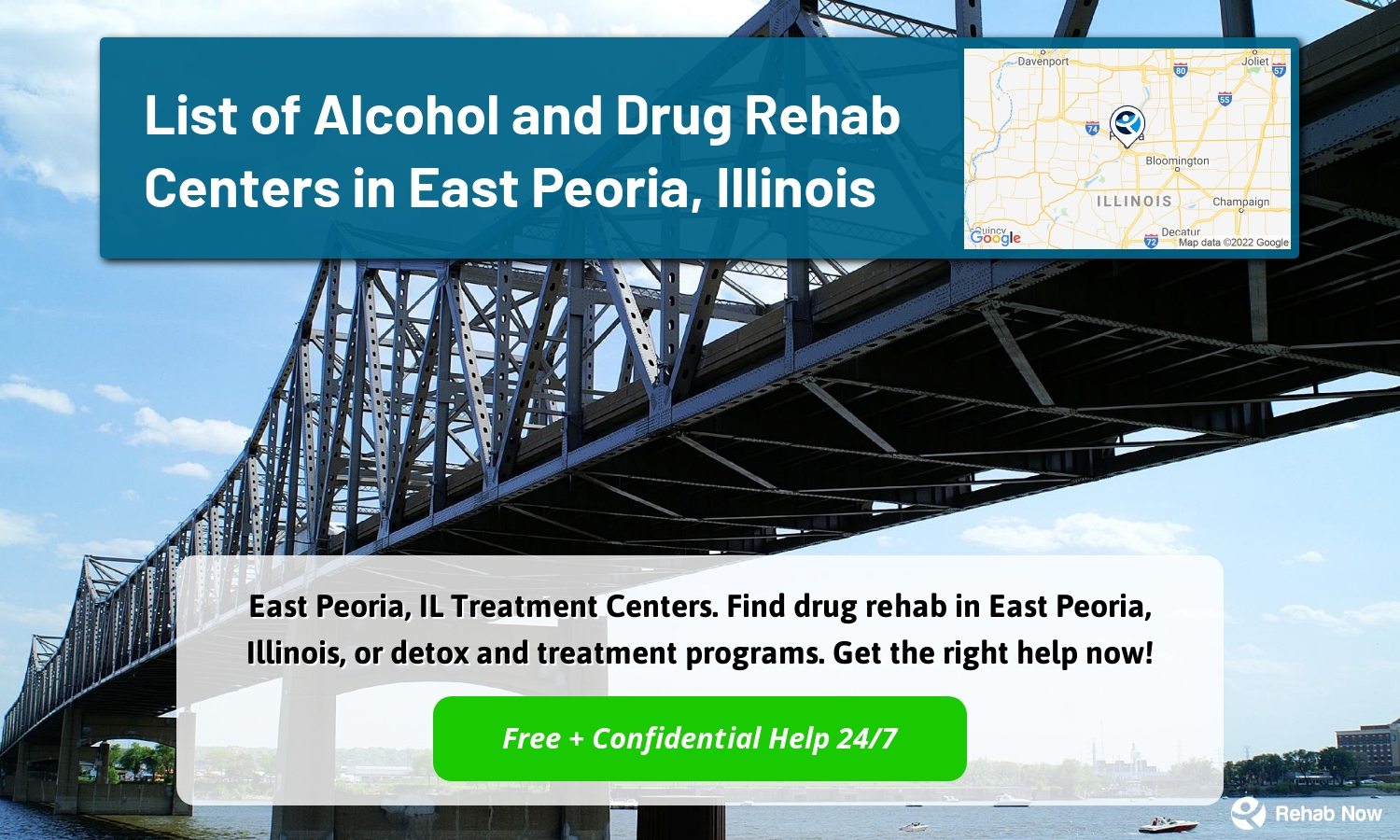East Peoria, IL Treatment Centers. Find drug rehab in East Peoria, Illinois, or detox and treatment programs. Get the right help now!