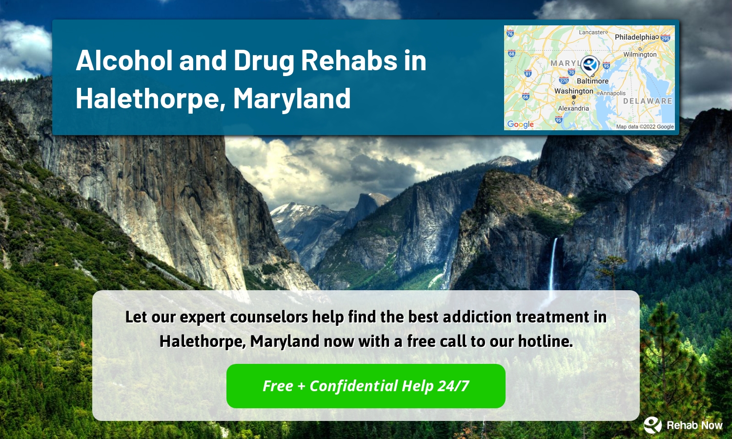 Let our expert counselors help find the best addiction treatment in Halethorpe, Maryland now with a free call to our hotline.