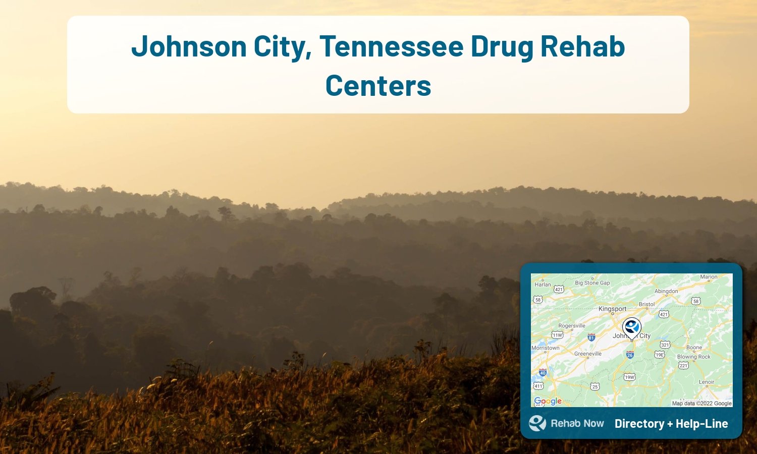 Struggling with addiction in Johnson City, Tennessee? RehabNow helps you find the best treatment center or rehab available.
