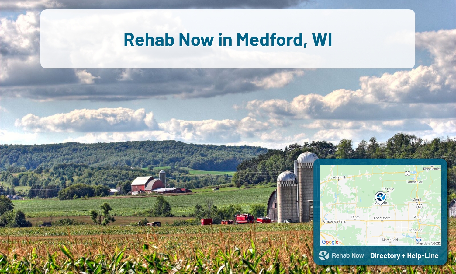 Drug rehab and alcohol treatment services nearby Medford, WI. Need help choosing a treatment program? Call our free hotline!