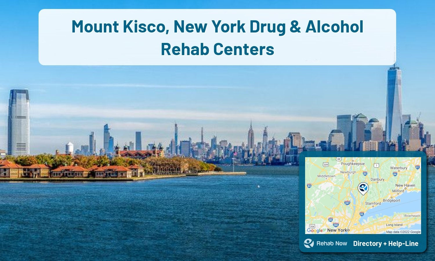 Need treatment nearby in Mount Kisco, New York? Choose a drug/alcohol rehab center from our list, or call our hotline now for free help.