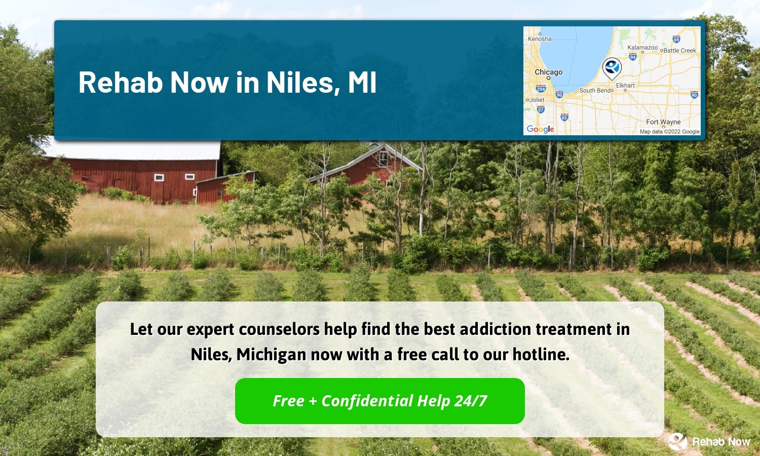 Let our expert counselors help find the best addiction treatment in Niles, Michigan now with a free call to our hotline.