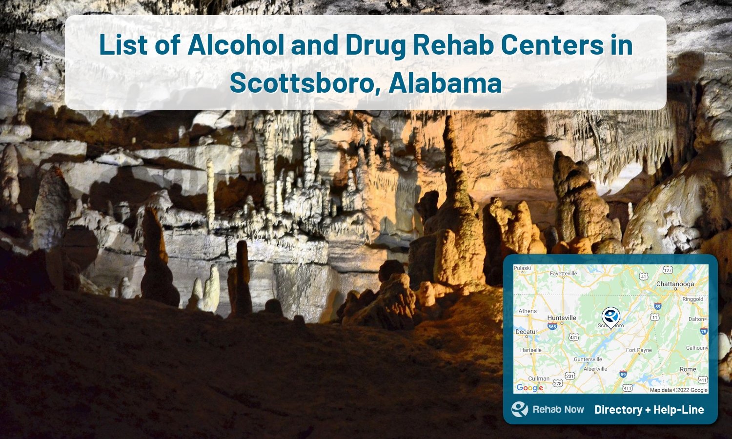 Our experts can help you find treatment now in Scottsboro, Alabama. We list drug rehab and alcohol centers in Alabama.