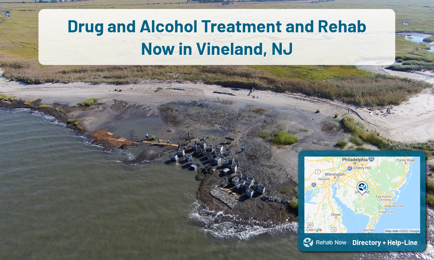 Drug rehab and alcohol treatment services near you in Vineland, New Jersey. Need help choosing a center? Call us, free.