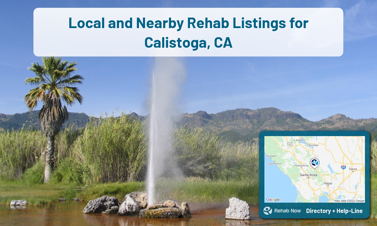 Let our expert counselors help find the best addiction treatment in Calistoga, California for you or a loved one now with a free call to our hotline.
