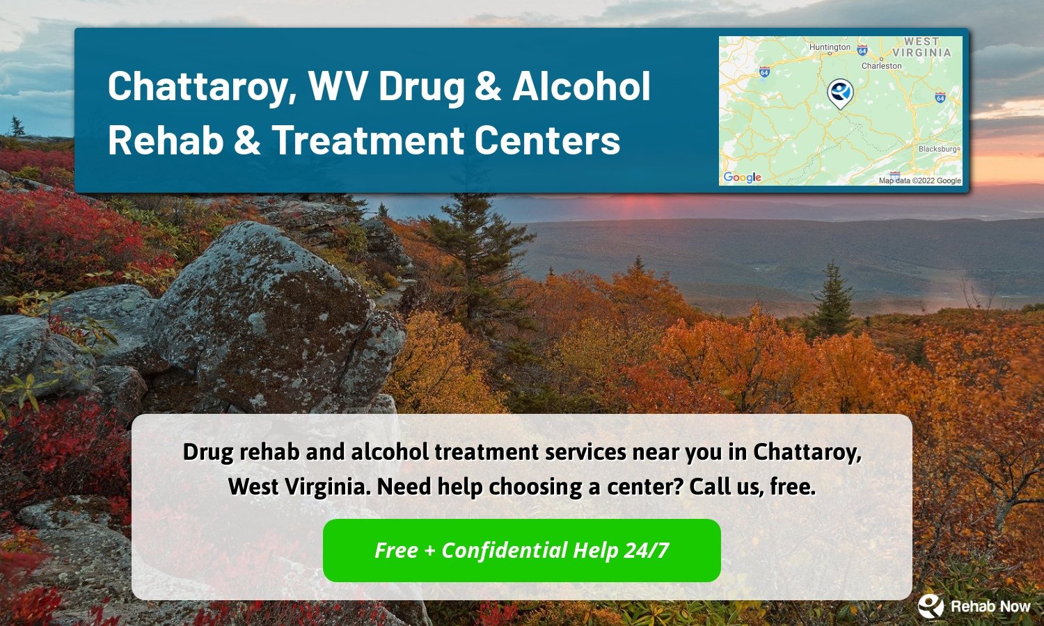 Drug rehab and alcohol treatment services near you in Chattaroy, West Virginia. Need help choosing a center? Call us, free.