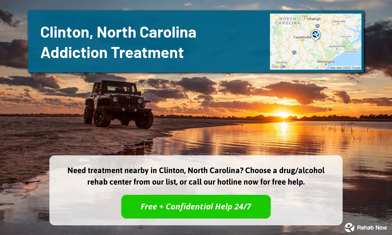Need treatment nearby in Clinton, North Carolina? Choose a drug/alcohol rehab center from our list, or call our hotline now for free help.