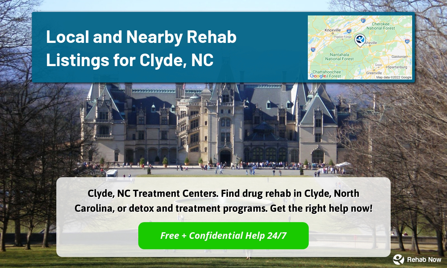Clyde, NC Treatment Centers. Find drug rehab in Clyde, North Carolina, or detox and treatment programs. Get the right help now!