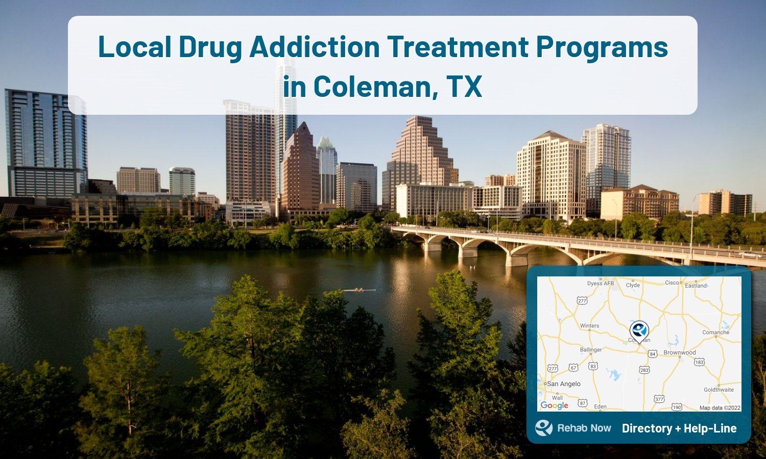 Need treatment nearby in Coleman, Texas? Choose a drug/alcohol rehab center from our list, or call our hotline now for free help.