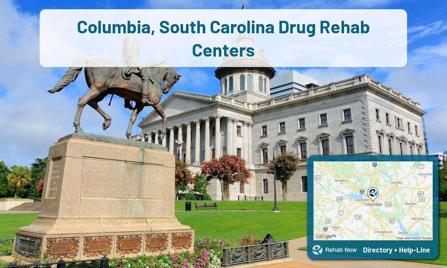 Need treatment nearby in Columbia, South Carolina? Choose a drug/alcohol rehab center from our list, or call our hotline now for free help.