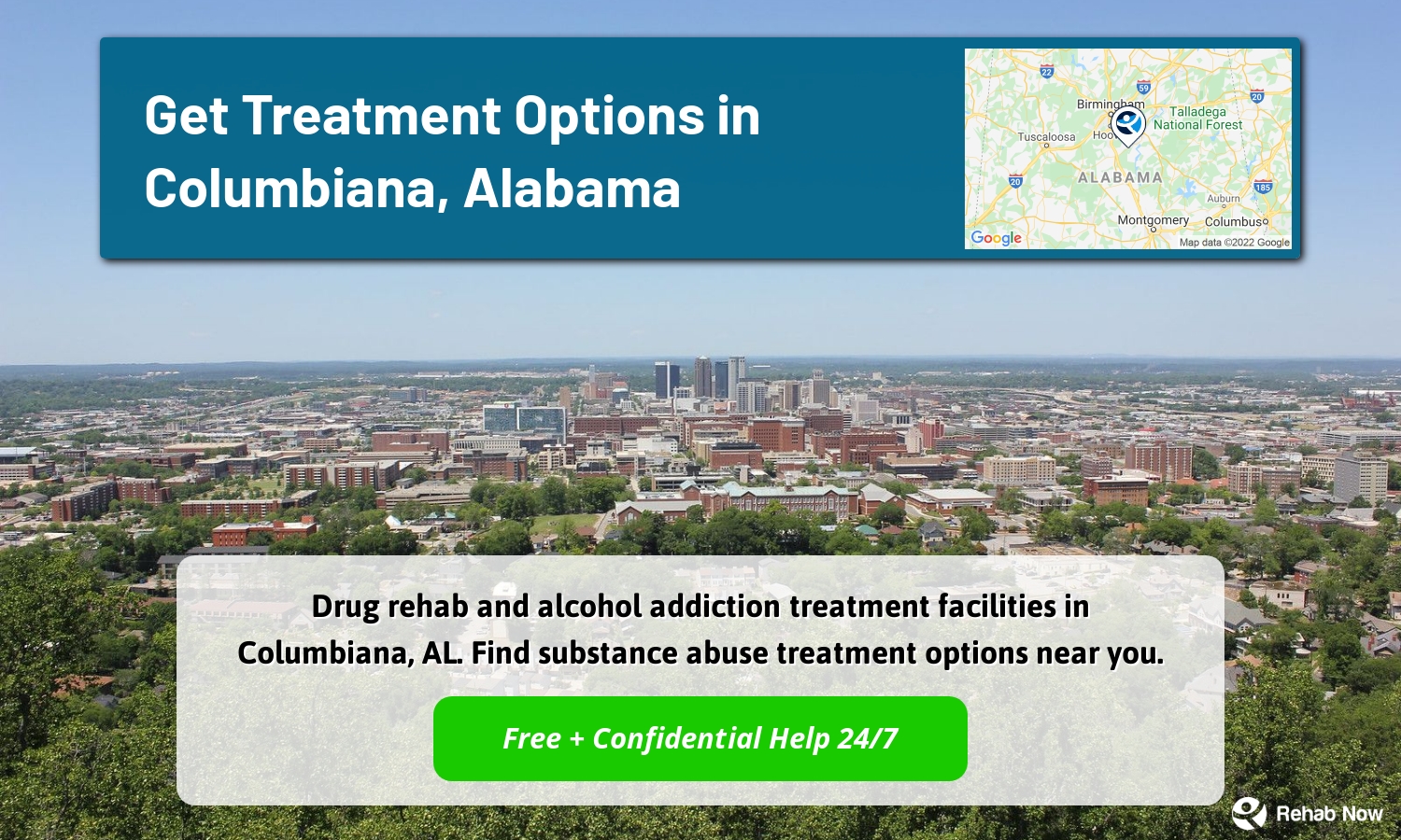 Drug rehab and alcohol addiction treatment facilities in Columbiana, AL. Find substance abuse treatment options near you.