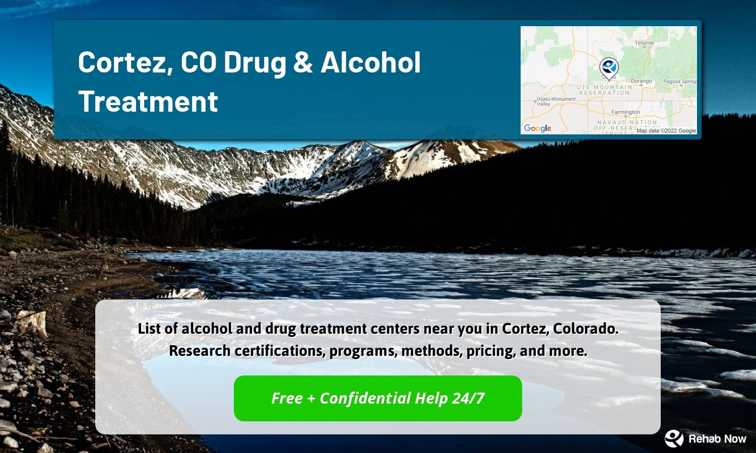 List of alcohol and drug treatment centers near you in Cortez, Colorado. Research certifications, programs, methods, pricing, and more.