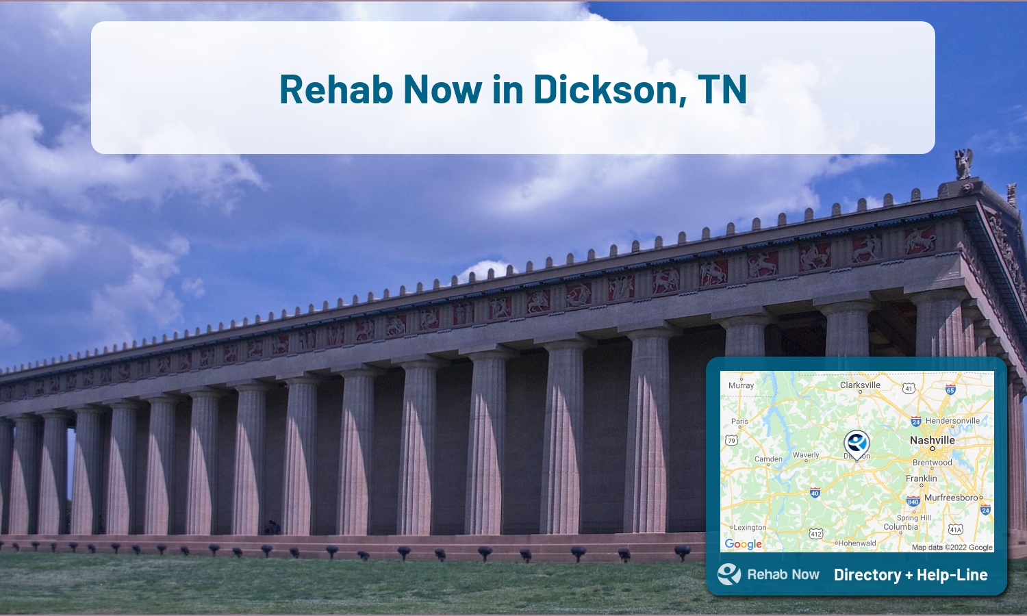 List of alcohol and drug treatment centers near you in Dickson, Tennessee. Research certifications, programs, methods, pricing, and more.