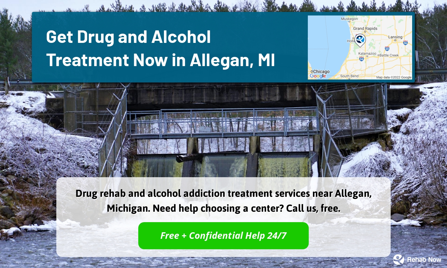 Drug rehab and alcohol addiction treatment services near Allegan, Michigan. Need help choosing a center? Call us, free.