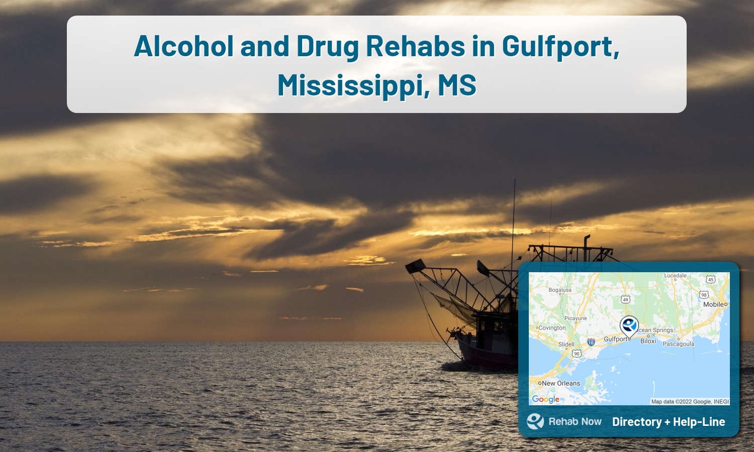 Our experts can help you find treatment now in Gulfport, Mississippi. We list drug rehab and alcohol centers in Mississippi.