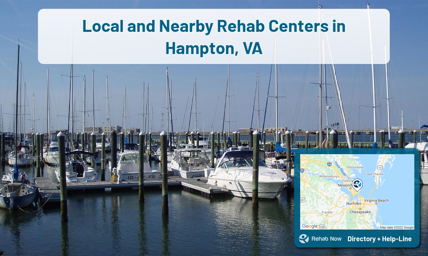 Drug rehab and alcohol treatment services nearby Hampton, VA. Need help choosing a treatment program? Call our free hotline!