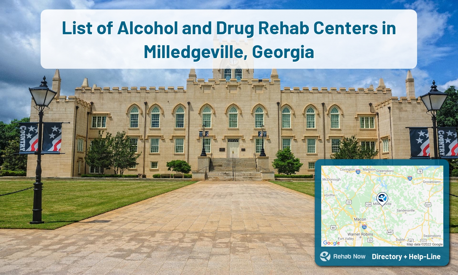 Let our expert counselors help find the best addiction treatment in Milledgeville, Georgia now with a free call to our hotline.