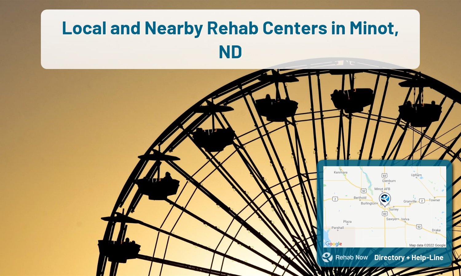 Minot, ND Treatment Centers. Find drug rehab in Minot, North Dakota, or detox and treatment programs. Get the right help now!