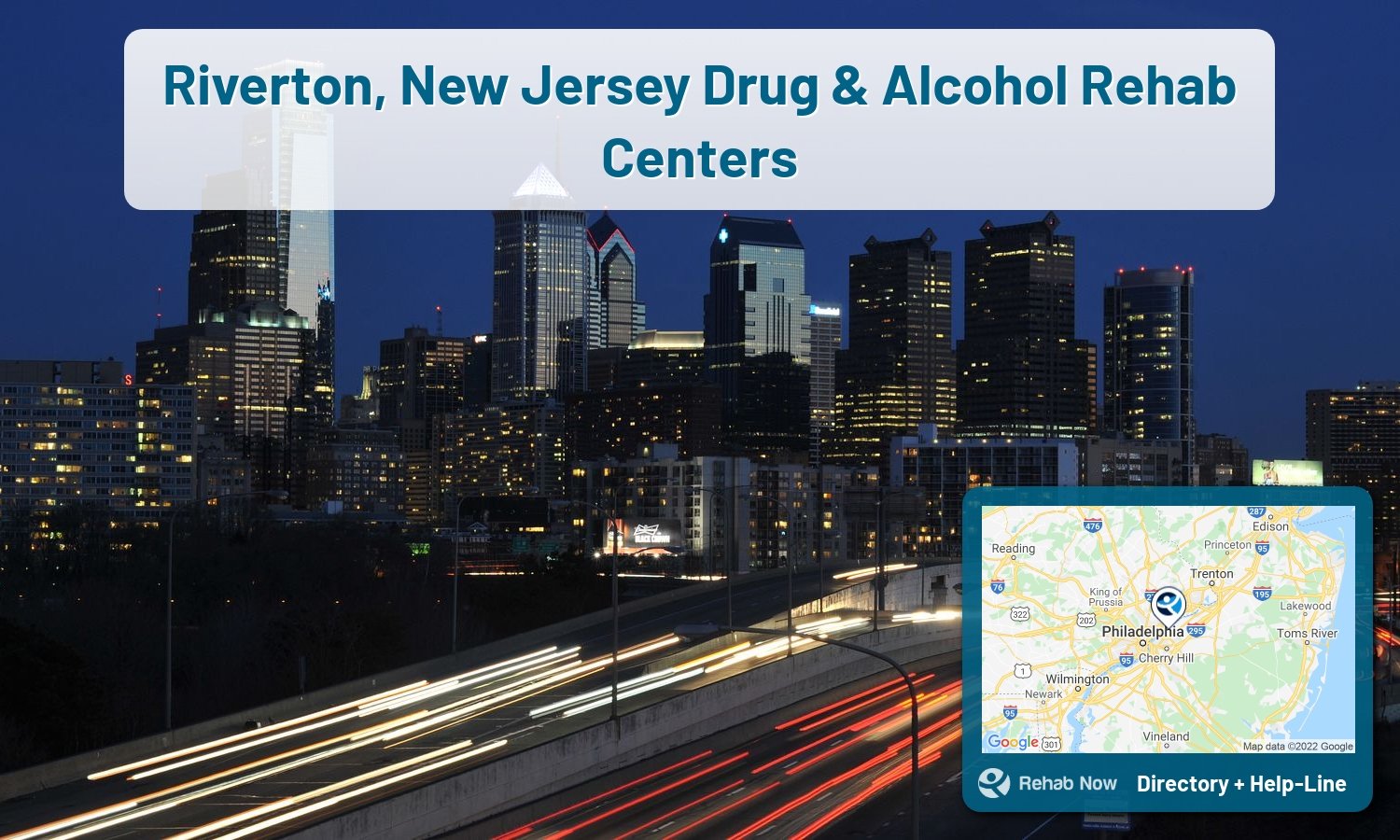 Need treatment nearby in Riverton, New Jersey? Choose a drug/alcohol rehab center from our list, or call our hotline now for free help.