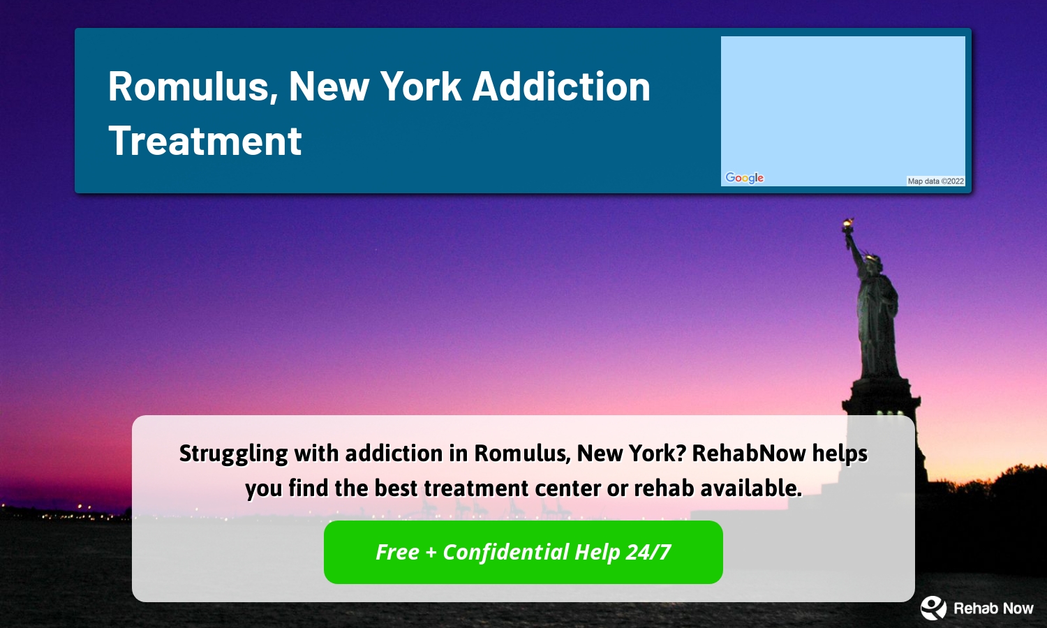 Struggling with addiction in Romulus, New York? RehabNow helps you find the best treatment center or rehab available.