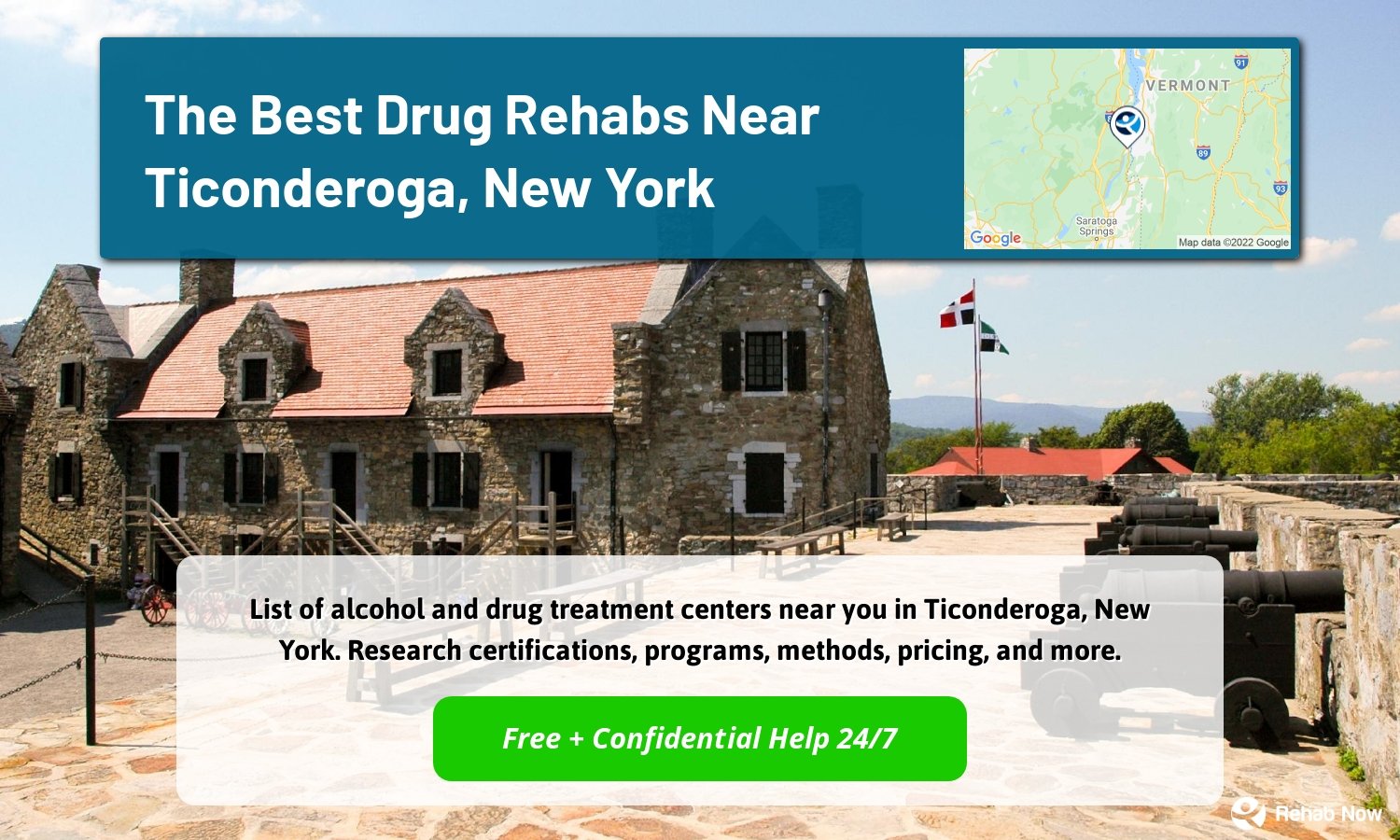 List of alcohol and drug treatment centers near you in Ticonderoga, New York. Research certifications, programs, methods, pricing, and more.