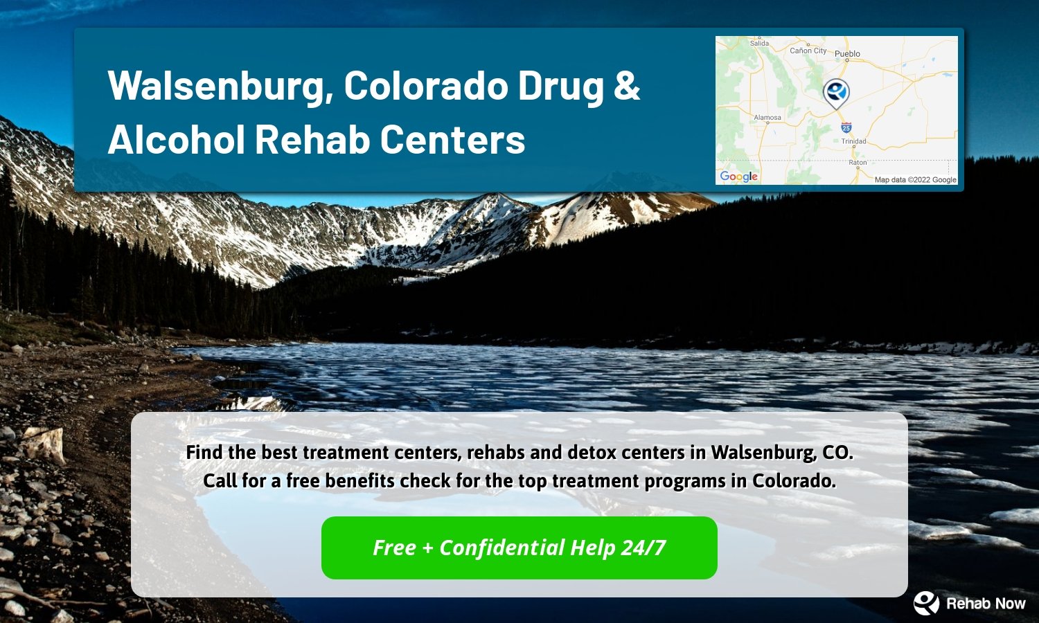 Find the best treatment centers, rehabs and detox centers in Walsenburg, CO. Call for a free benefits check for the top treatment programs in Colorado.