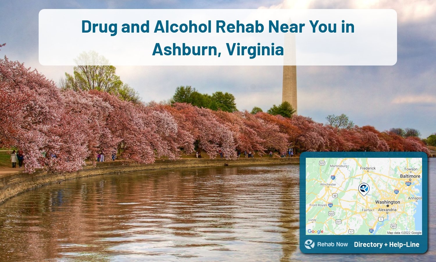 Drug rehab and alcohol treatment services near you in Ashburn, Virginia. Need help choosing a center? Call us, free.