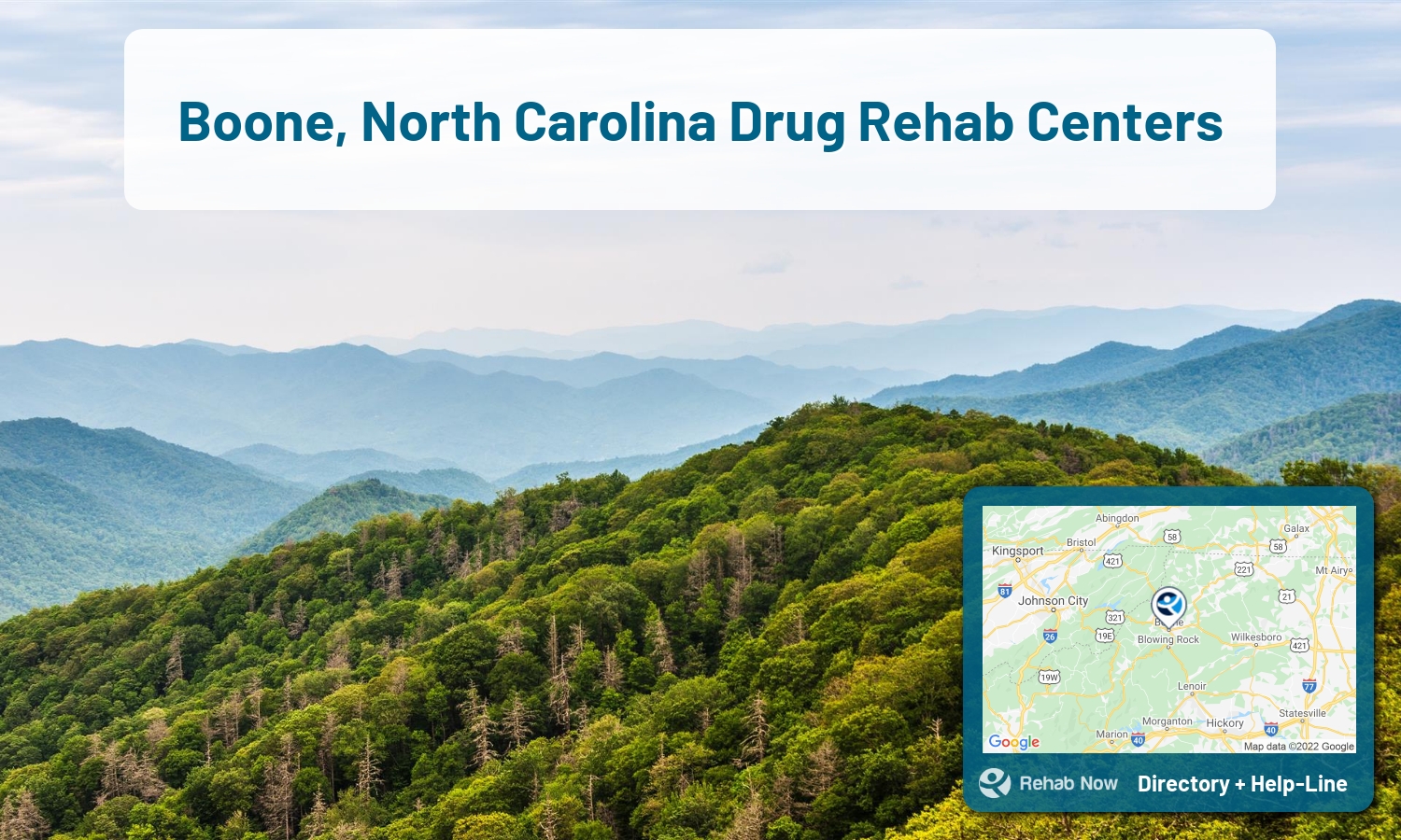 Ready to pick a rehab center in Boone? Get off alcohol, opiates, and other drugs, by selecting top drug rehab centers in North Carolina