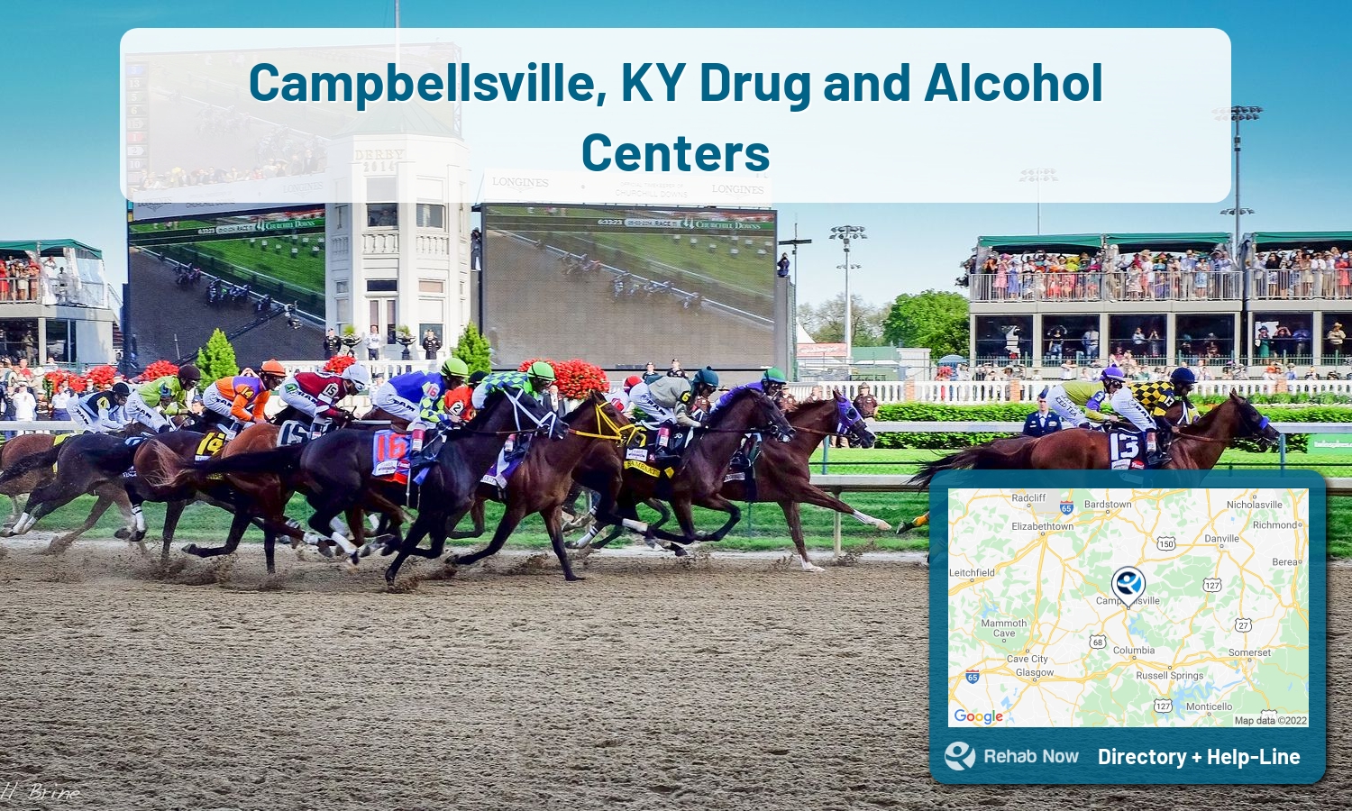 Struggling with addiction in Campbellsville, Kentucky? RehabNow helps you find the best treatment center or rehab available.