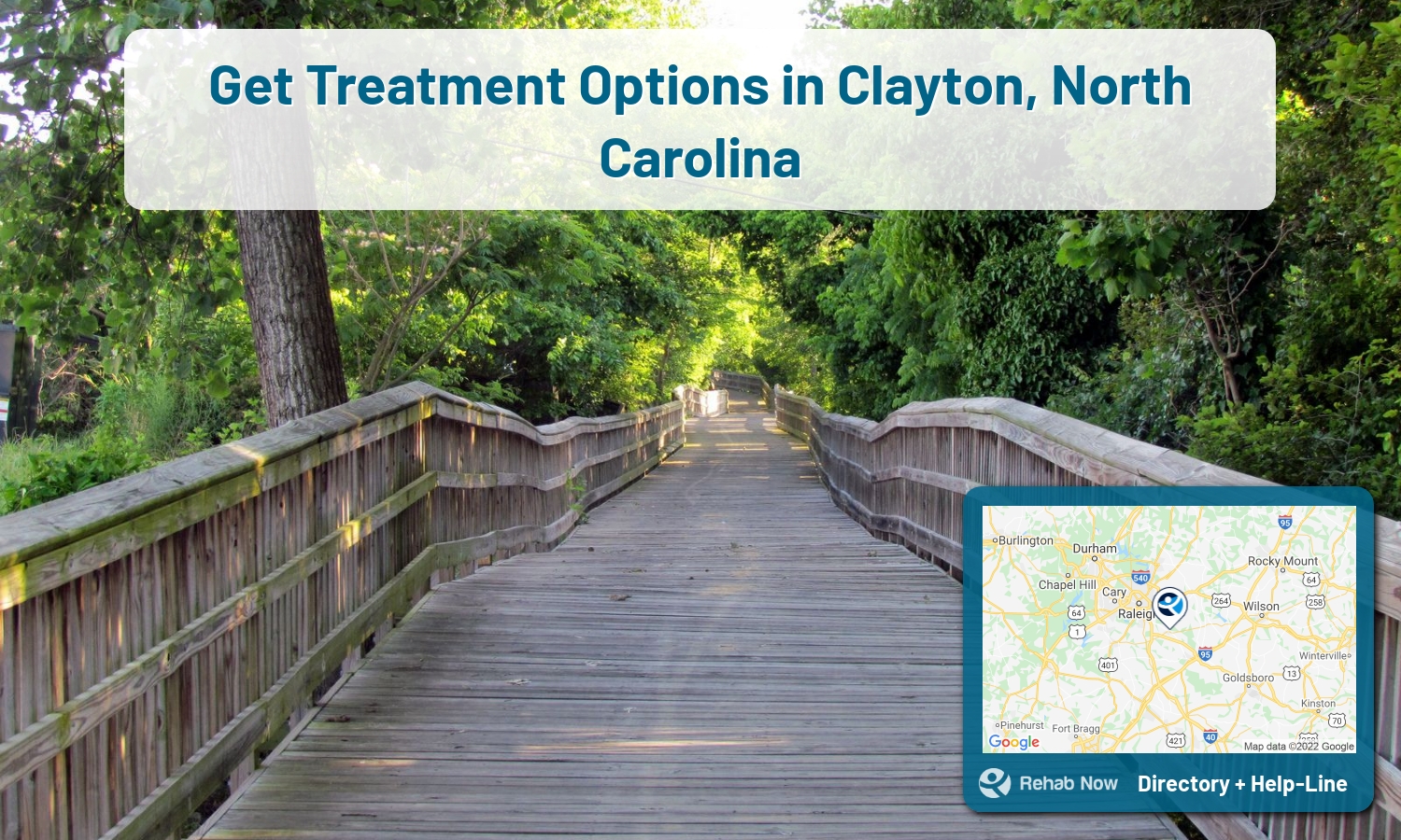 Clayton, NC Treatment Centers. Find drug rehab in Clayton, North Carolina, or detox and treatment programs. Get the right help now!