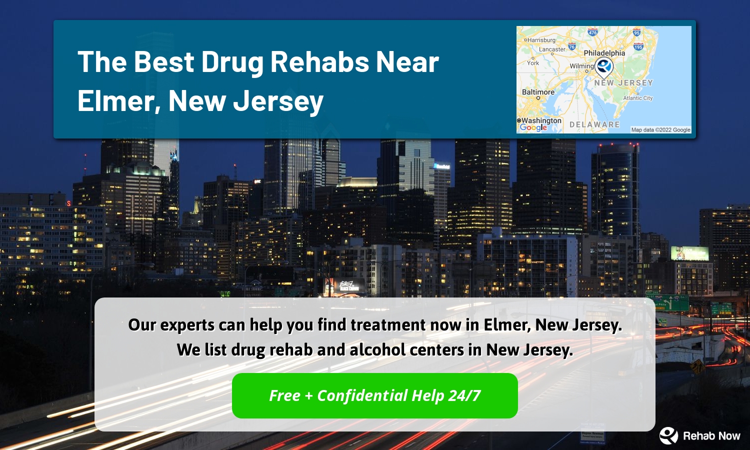 Our experts can help you find treatment now in Elmer, New Jersey. We list drug rehab and alcohol centers in New Jersey.