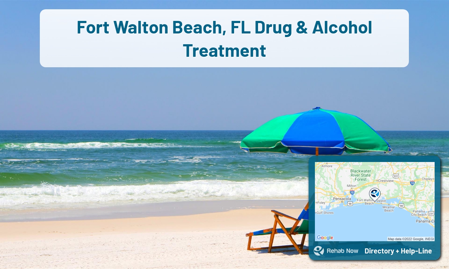 Drug rehab and alcohol treatment services near you in Fort Walton Beach, Florida. Need help choosing a center? Call us, free.